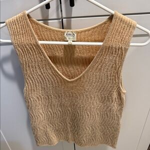 Giorgio Armani Women's Beige Textured Tank Top